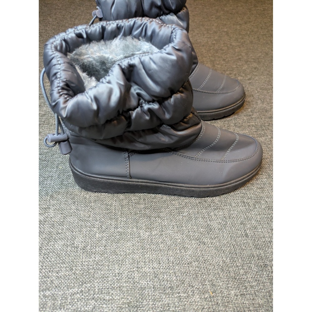 Soda Women Shoes Snow boots Waterproof Faux Fur Lining Ankle Bootie Gray Size 8